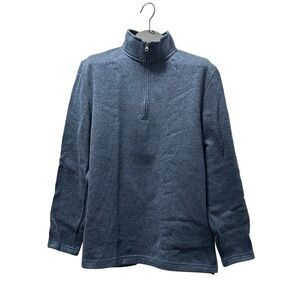 Beverly Hills Polo Club Light Dark Blue Turtleneck Pullover Fleece Lined Size L